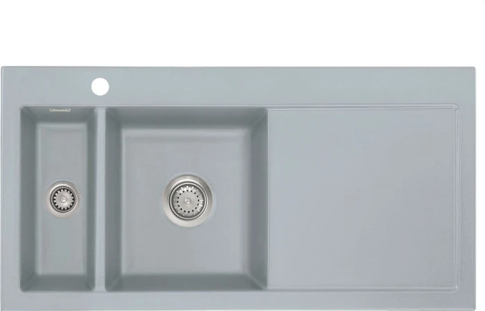 systemceram Mera 100 Einbau Becken links titan