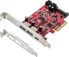 Renkforce 4+1 Port USB 3.1 -Controllerkarte PCIe, 1x USB-C 3.1/ 2x USB-A 3.1 extern, 2x USB-A 3.1 intern, PCIe x4 (4541492)