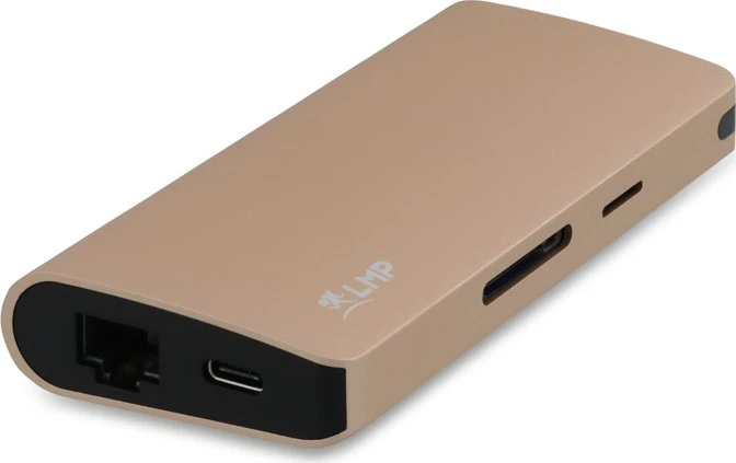 LMP USB-C Travel Dock, 9-Port, USB-C 3.0 [Stecker], gold