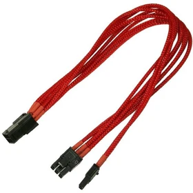 Nanoxia 6/8-Pin PCIe Verlängerung 30cm, sleeved rot (NXP683ER)