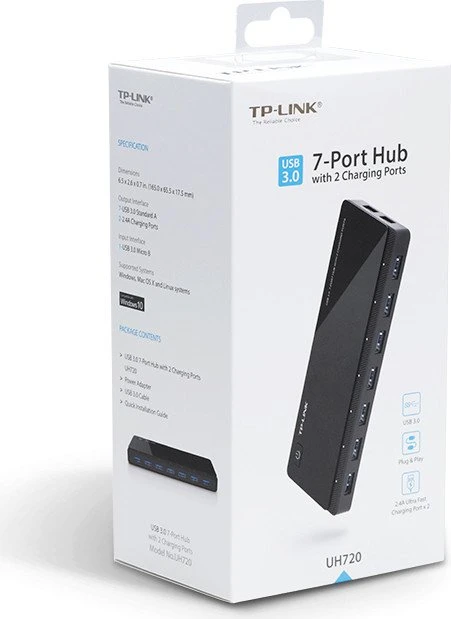 TP-Link USB-Hub, 7x USB-A 3.0, USB 3.0 Micro-B [Buchse]