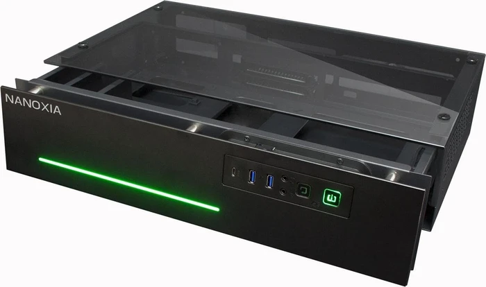 Nanoxia Project S Mini, schwarz, Glasfenster, Mini-ITX