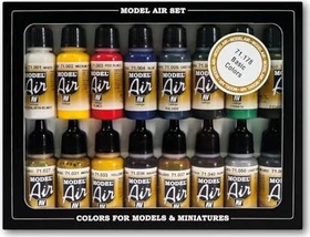 Vallejo Model Air Basic Colors Farbset, 16-tlg.