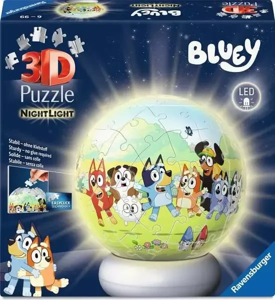 Ravensburger 3D Puzzle-Ball Nachtlicht Bluey