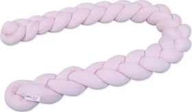 Babybay Jersey geflochten Nestchenschlange 200cm rosé