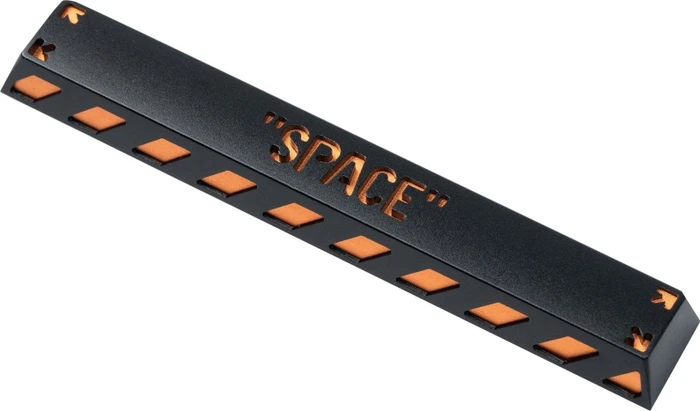 Keychron Spacebar Alu Alloy Artisan Keycap, Aluminium, orange/schwarz, 1 Taste