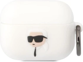Karl Lagerfeld NFT Karl Head 3D Silicone Case für Apple AirPods Pro weiß