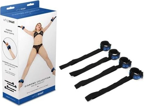Whipsmart Diamond Collection Bondage-Fesseln schwarz/blau