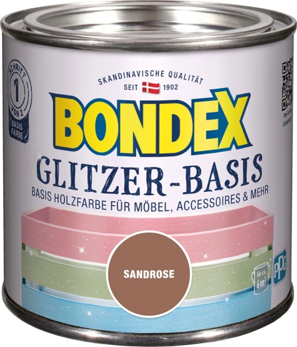 Bondex Glitzer-Basis Holzfarbe innen sandrose, 500ml