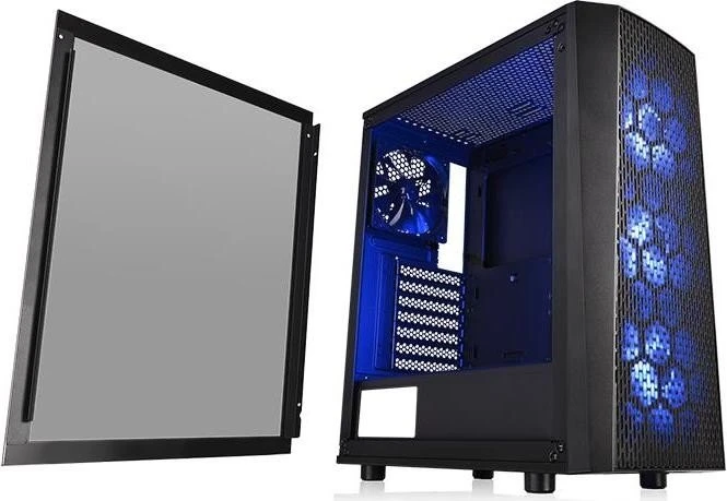 Thermaltake Versa J24 TG RGB, schwarz, Glasfenster