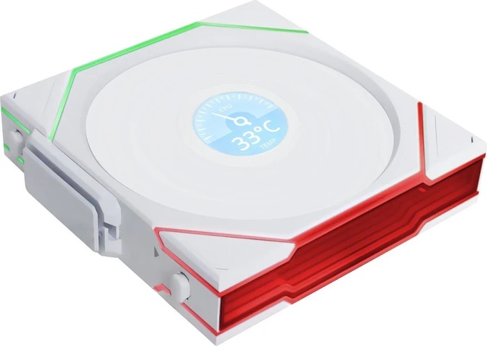 Lian Li Uni Fan TL LCD Wireless 120 RGB Reverse Blade, weiß, LED-Steuerung, 120mm