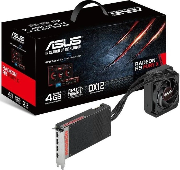 ASUS Radeon R9 Fury X, R9FURYX-4G, 4GB HBM, HDMI, 3x DP