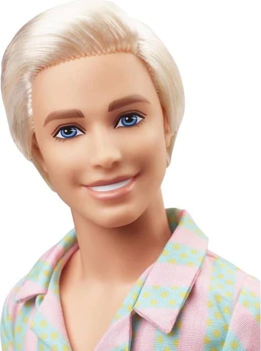 Mattel Barbie - Signature the Movie - Ken mit gestreiftem Strand-Outfit in Pastellrosa und Grün