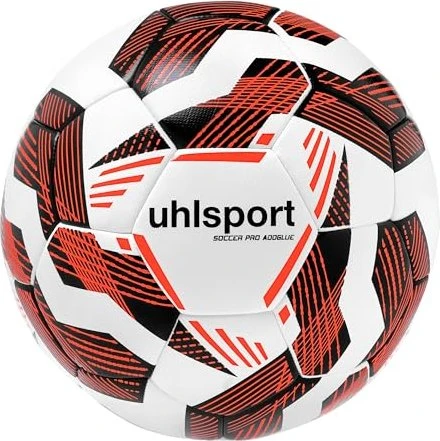uhlsport Soccer Pro Addglue Fußball white/black/fluo red