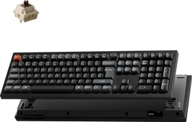 Keychron V6 Ultra 8K Wireless, schwarz, LEDs RGB, hot-swap, Keychron Silk POM BROWN, USB/Bluetooth, UK