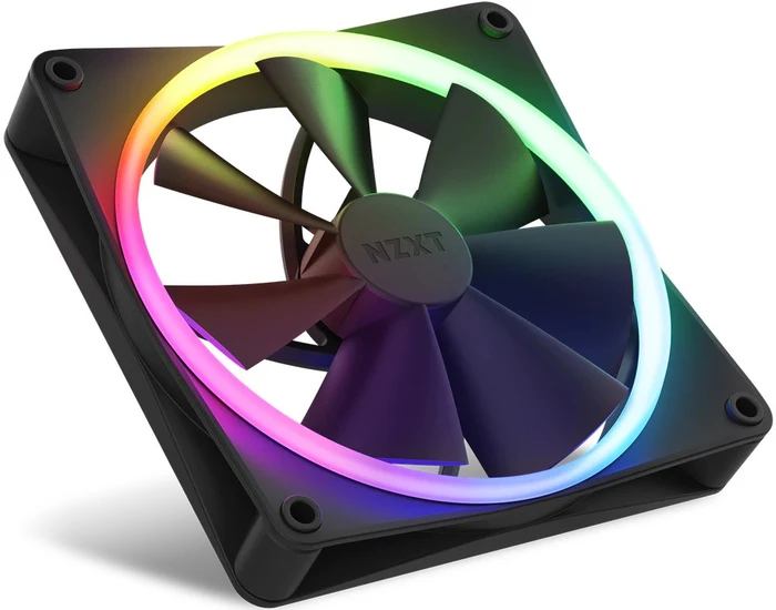 NZXT F Series F140 RGB, Matte Black, schwarz, LED-Steuerung, 140mm, 2er-Pack