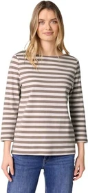 Street One Gestreiftes Shirt langarm light terra mocha (Damen)