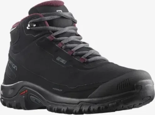 Salomon Shelter Waterproof black/ebony/wine tasting (Damen)