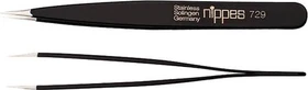 Gebrüder Nippes 729R Pinzette spitz schwarz