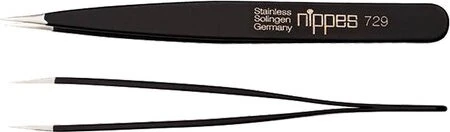Gebrüder Nippes 729R Pinzette spitz schwarz