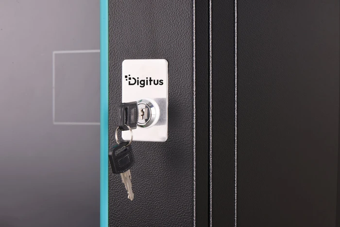 Digitus Dynamic-N Serie 19" Wandgehäuse 7HE, unmontiert, Sicherheitsglastür, IP2X, RAL 9005, 450mm tief