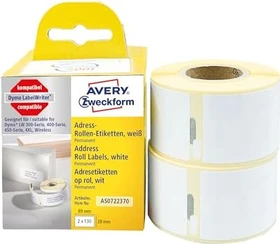 Avery-Zweckform Etiketten, 89x28mm, weiß, 2er-Pack (260 Etiketten)