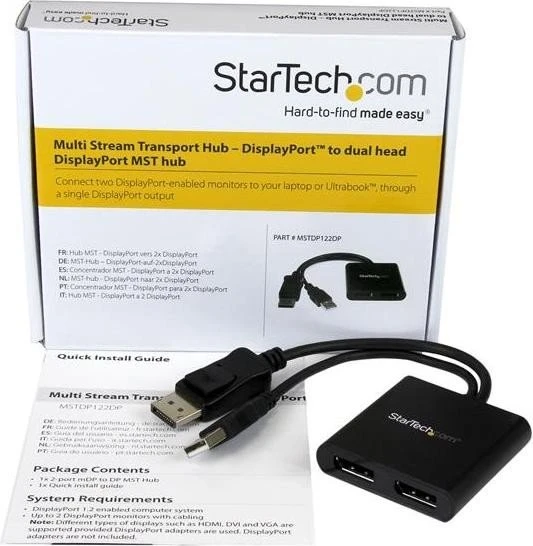 StarTech MST-Hub DisplayPort auf 2x DisplayPort