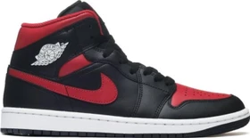 Nike Air Jordan 1 Mid black/summit white/varsity red (Herren)