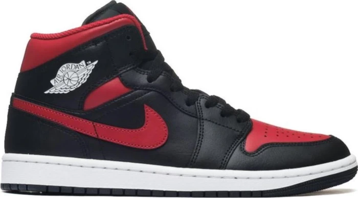 Nike Air Jordan 1 Mid black/summit white/varsity red (Herren)