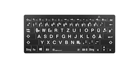 LogicKeyboard LargePrint Mini PC, White on Black, Bluetooth, DE (LKB-LPWB-BTPC-DE)
