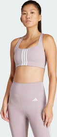 adidas Powerimpact Training Medium-Support 3-Streifen Sport-BH preloved fig (Damen)