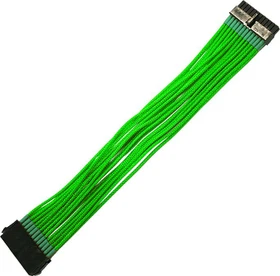 Nanoxia 24-Pin ATX Verlängerung 30cm, sleeved neon grün (NX24V3ENG)