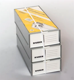 Kaiser Universal-Diamagazine für 6x50 KB-Dias in Stapelboxen