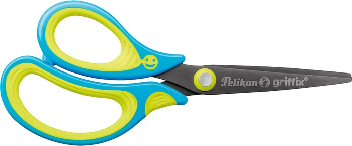 Pelikan griffix Schulschere Blisterverpackung, Universalschere, Linkshänder, 150mm, Neon Fresh Blue