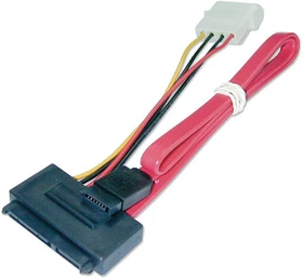 Lindy SATA Kabel 22-pol [SATA] auf 7-pol [SATA] & 4-pol [IDE], 0.3m (33364)