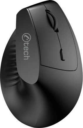 C-Tech VEM-15 Silent Vertical Wireless Dual-Mode Mouse schwarz, USB/Bluetooth