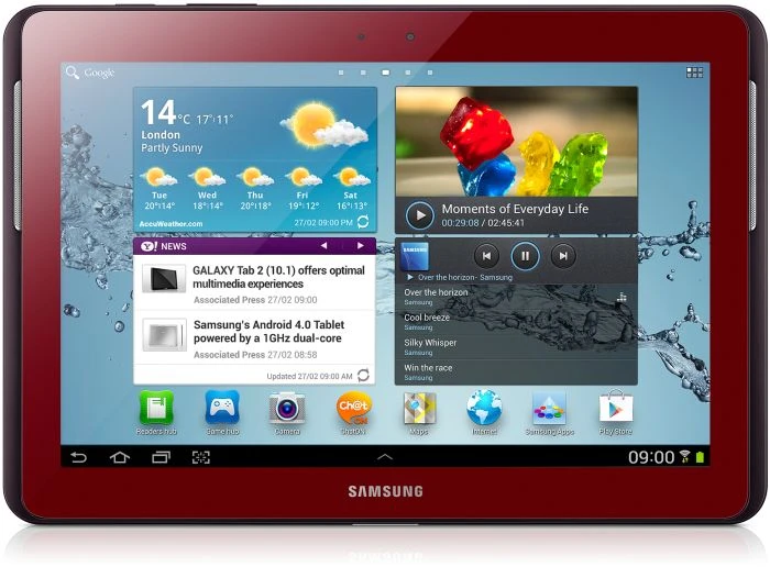 Samsung Galaxy Tab 2 10.1 P5110, rot, 16GB