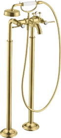 Hansgrohe Axor Montreux 2-Griff Wannenarmatur bodenstehend mit Hebelgriffen brushed brass