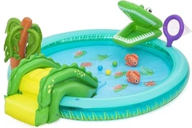 Bestway Krokodil Planschbecken mit Rutsche oval 224x181x72cm