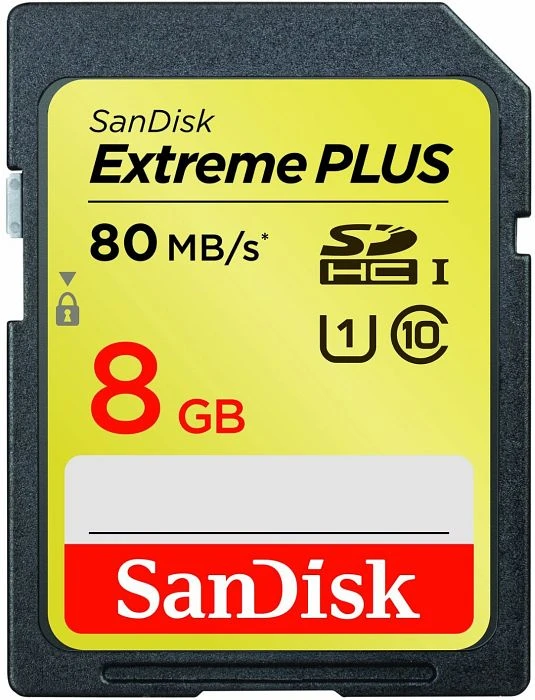 SanDisk Extreme PLUS R80/W60 8GB, UHS-I, Class 10