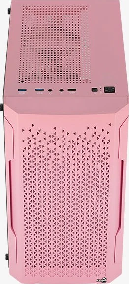 AeroCool Trinity Mini Pink, rosa, Lüfter LED RGB, Glasfenster