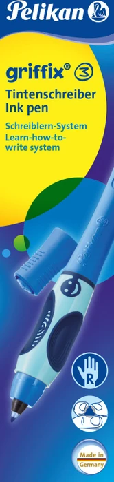 Pelikan griffix 3 Tintenroller (Patrone) blue sea, Rechtshänder, Faltschachtel