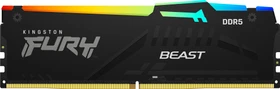 Kingston FURY Beast RGB schwarz UDIMM 8GB, DDR5-6000, CL30-36-36, 1RX16