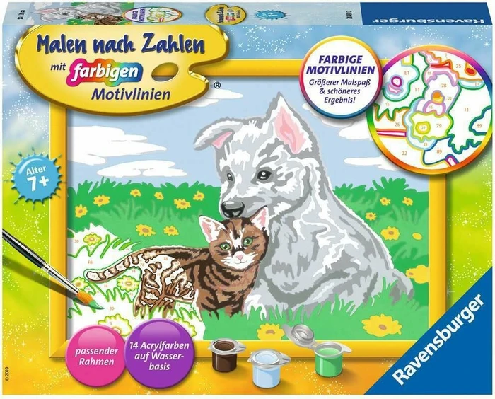 Ravensburger Malen nach Zahlen Süße Tierkinder