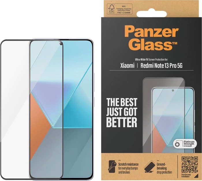 PanzerGlass Screen Protector Ultra-Wide Fit für Xiaomi Redmi Note 13 Pro 5G