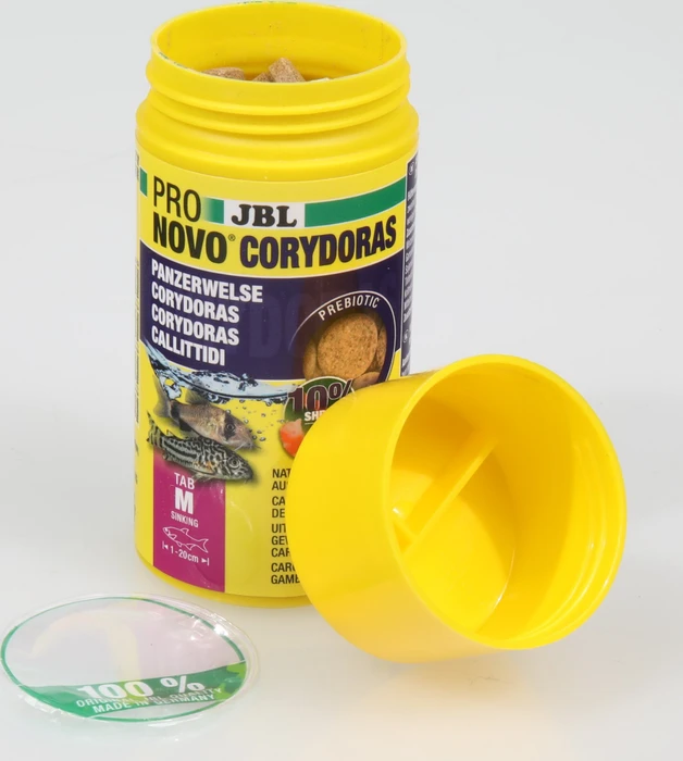 JBL PRONOVO Corydoras Tab M, Hauptfutter-Tabletten für Panzerwelse von 1-20cm, 58g, 100ml