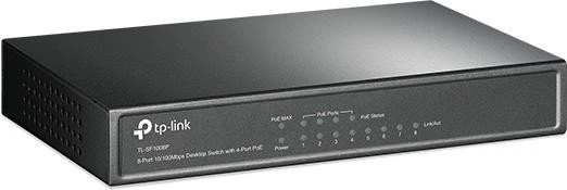TP-Link TL-SF1000 Desktop Switch, 8x RJ-45, 57W PoE