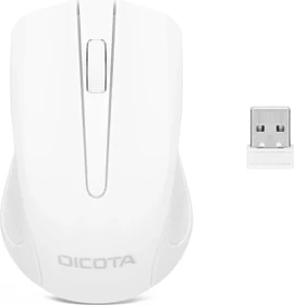 Dicota COMFORT Wireless Mouse weiß, USB (D31659W)