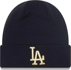New Era Los Angeles Dodgers Metallic Cuff Beanie schwarz