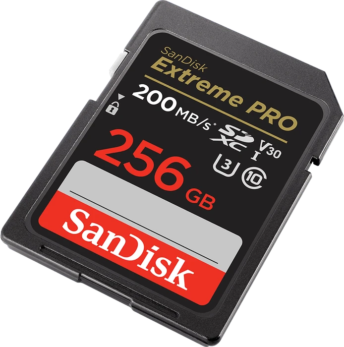 SanDisk Extreme PRO R200/W140 256GB, UHS-I U3, Class 10